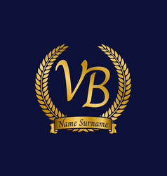 Initial Letter V And B Vb Monogram Logo Design