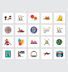 Leisure And Video Games Concept Flat Icon Set