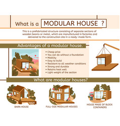 Modular House Flat Infographic