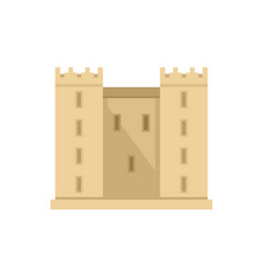 Castle Facade Icon Flat Old Medieval