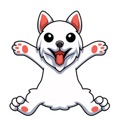 Cute Little Samoyed Dog Cartoon