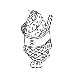 Hand Drawn Asian Sweet Taiyaki