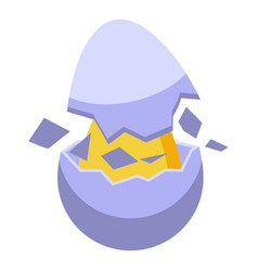 Baby Farm Icon Isometric Chick Egg