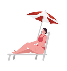 Woman In Beach Chair