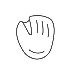 Baseball Glove Line Outline Icon