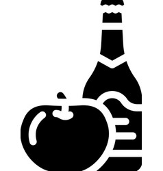 Cider Apple Glyph Icon