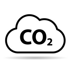 Co2 Reduce Cloud Icon Shadow Clean Global