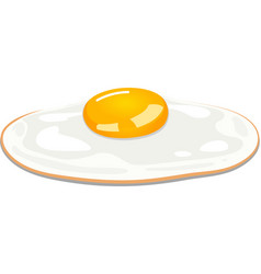 Fried Egg One Breakfast Clipart Cute Side View