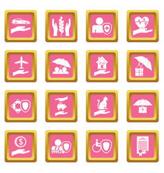 Insurance Icons Pink