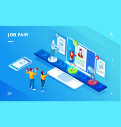 Job Recruit Or Career Expo Recruiting Interview