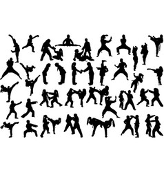 Karate Silhouettes Set