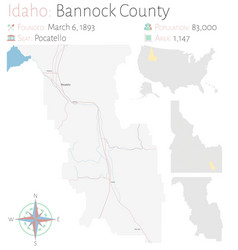 Map Bannock County In Idaho