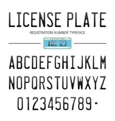 Modern License Plate Font For Registration Numbers