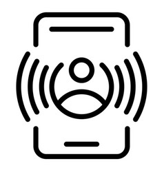 Ringing Phone Icon Outline Style