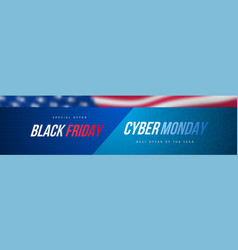 Black Friday Cyber Monday Usa Banner Text