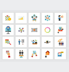 Business Development Concept Flat Icon Set