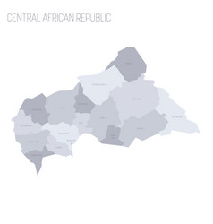 Central African Republic Political Map