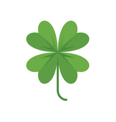 Clover Plant Icon Flat Four Leaf Plant