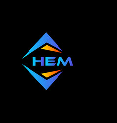 Hem Abstract Technology Logo Design On Black