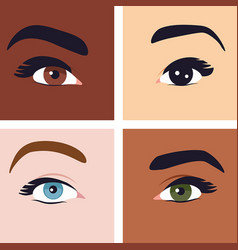 Eyes On Different Skin Tone