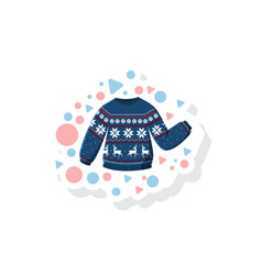 Deer Pattern Sweater Sticker