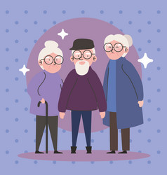 Three Grandparents Standing