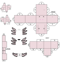 Axolotl Character Cartoon Cube Craft Design