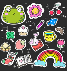 Doodle Kawaii Various Set Fashion Patch Badges