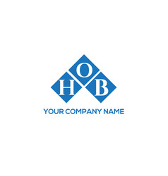 Hob Letter Logo Design On White Background