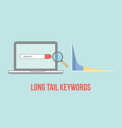 Long Tail Keywords With Laptop And Graph Chart