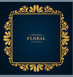 Modern Golden Luxury Artistic Floral Frame