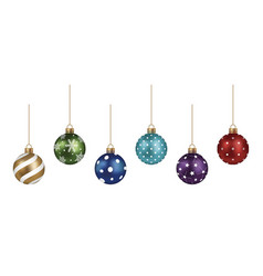 Realistic Christmas Ball Set