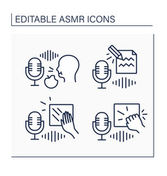 Asmr Line Icons Set