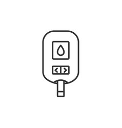 Glucose Meter Outline Icon Isolated