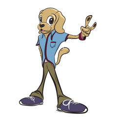 Human Body With Dog Head Wearing Cool Clothes