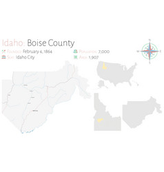 Map Boise County In Idaho