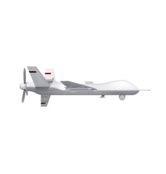 Military Drone With Rockets Missiles On White