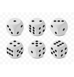 Set Six Realistic Isometric Game Dices