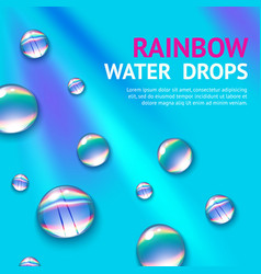 Water Drops With Rainbow