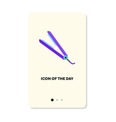 Woman Hair Straightener Flat Icon