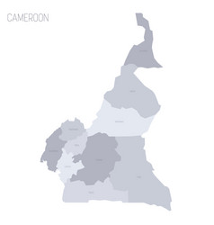 Cameroon Political Map Of Administrative Divisions