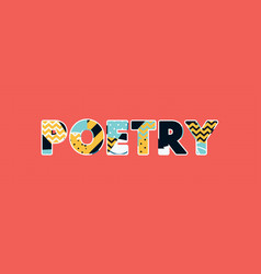 Poetry concept word art Royalty Free Vector Image