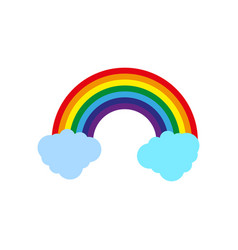 Rainbow Clouds Cartoon Clipart Image