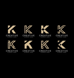 Set Of Initial Letter K Logo Design