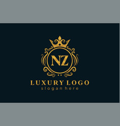 Initial Nz Letter Royal Luxury Logo Template