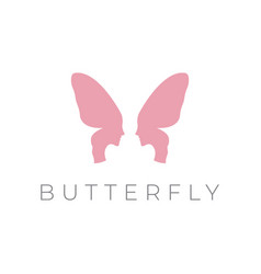 Butterfly Wings With Woman Face Logo Design