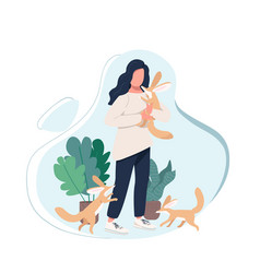 Exotic Pet Owner Flat Color Faceless Character