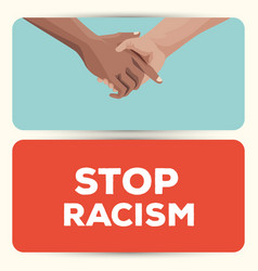 Interracial Handshake Stop Racism Campaign