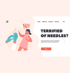 Kid Terrified Of Needles Landing Page Template