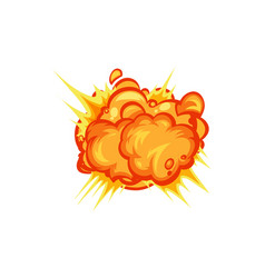 Bomb Burst Explosion Isolated Fiery Clouds Icon